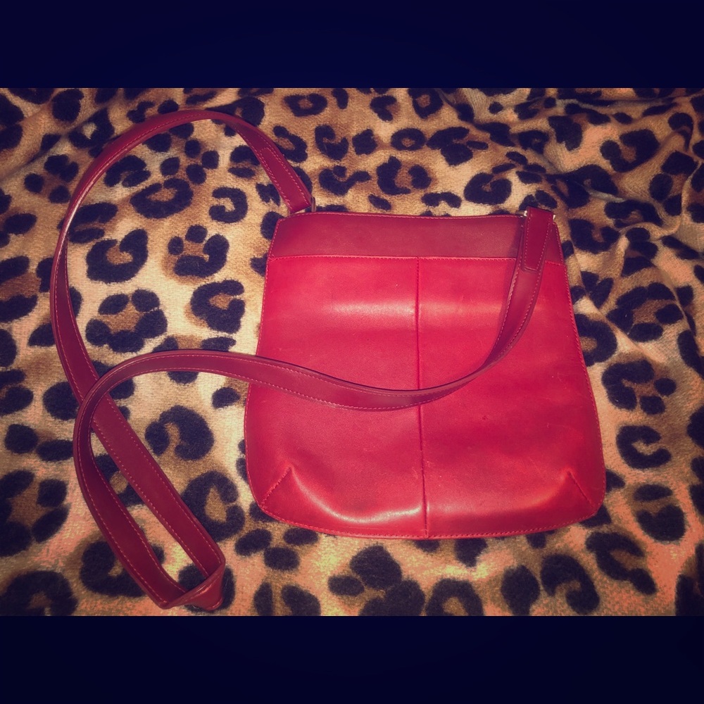 Red crossbody bag